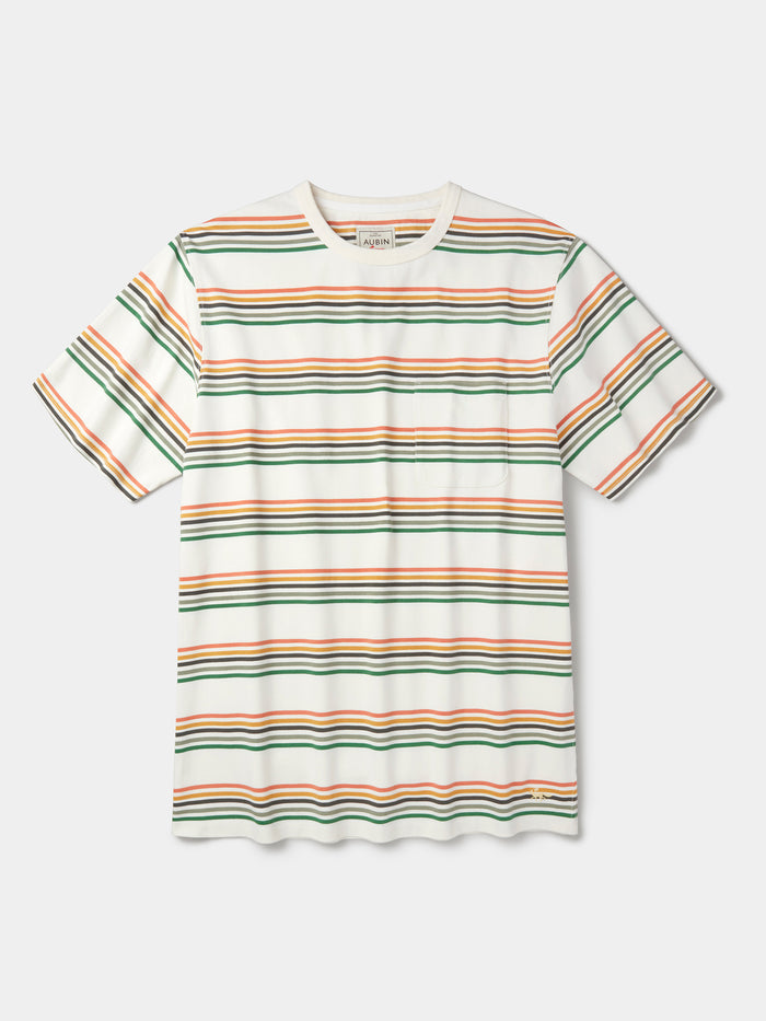 Aubin Multi Stripe Santon Relaxed T-Shirt | T-Shirt