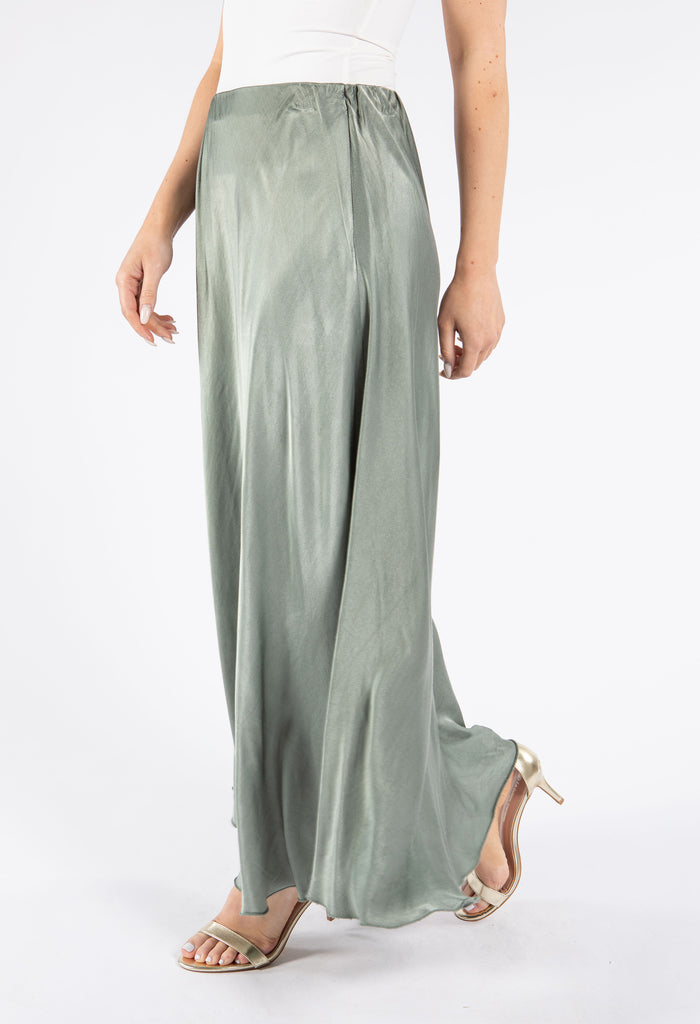 Satin Feel Maxi Skirt