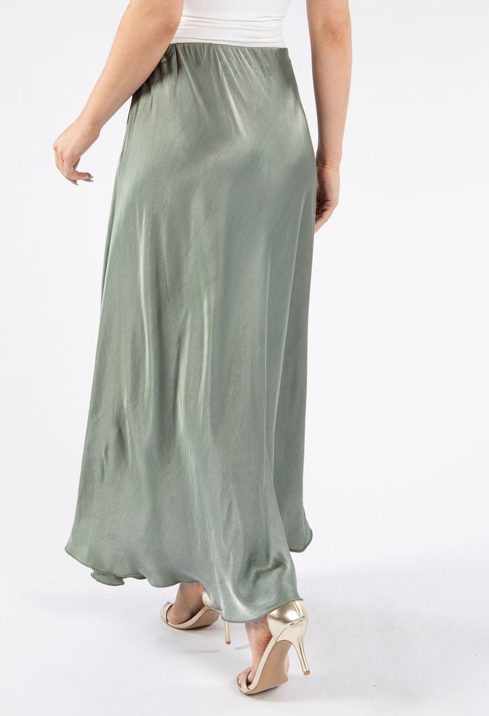 Satin Feel Maxi Skirt