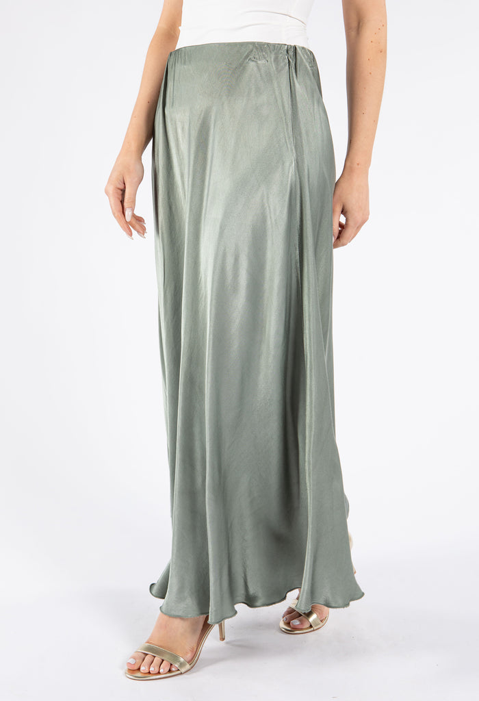 Satin Feel Maxi Skirt