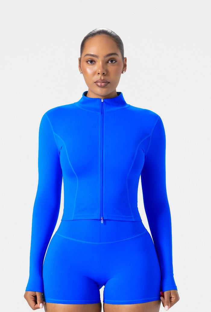 Sculpt Zip Long Sleeve - Santorini
