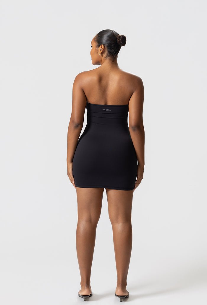 Sculpting Tube Mini Dress- Black