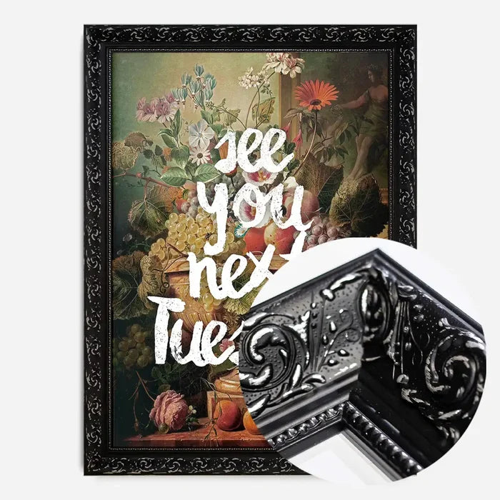 21x30cm | 8¼ x 11¾in / Black Ornate Frame