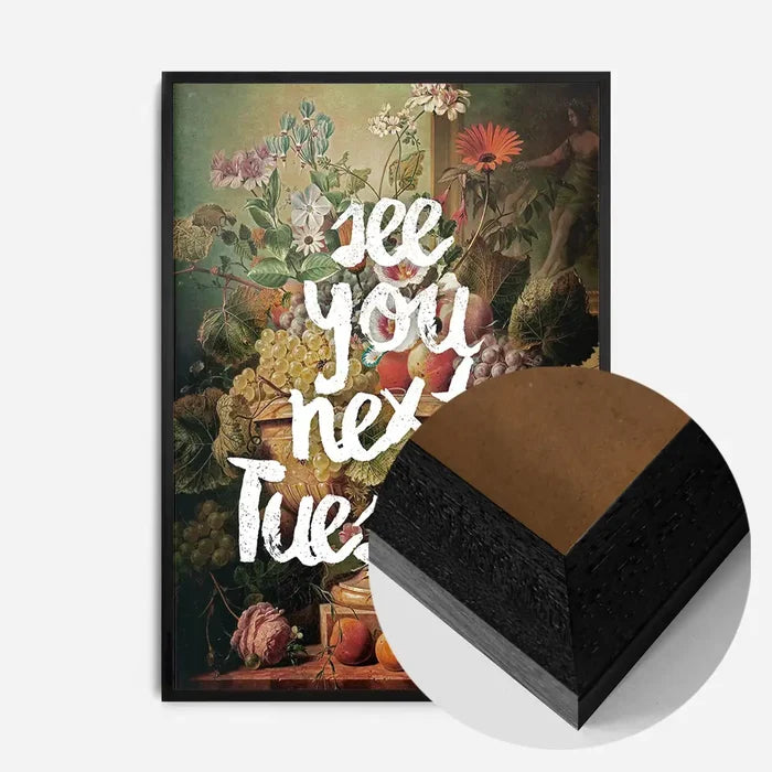 21x30cm | 8¼ x 11¾in / Black Wood Frame