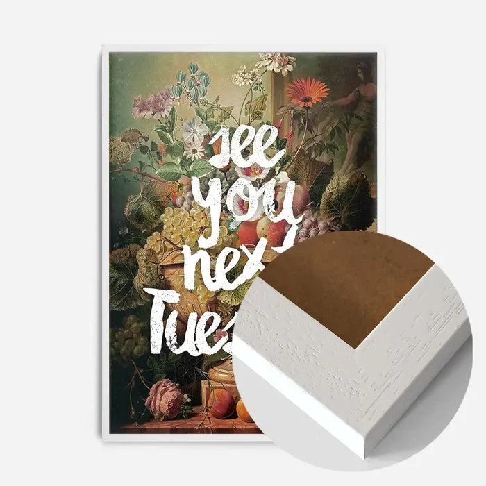 21x30cm | 8¼ x 11¾in / White Wood Frame