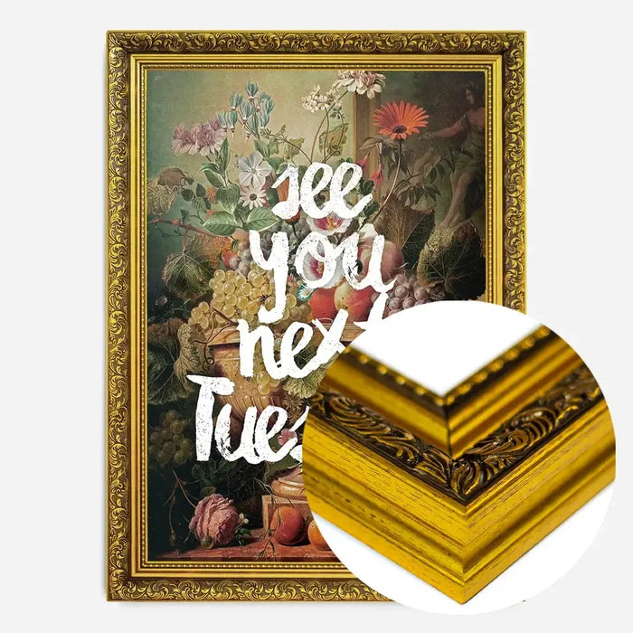 21x30cm | 8¼ x 11¾in / Gold Ornate Frame