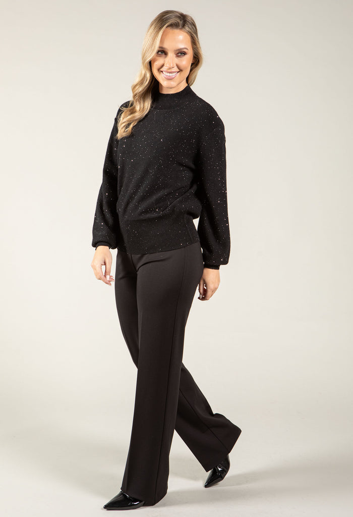 Sequin High Neck Jumper