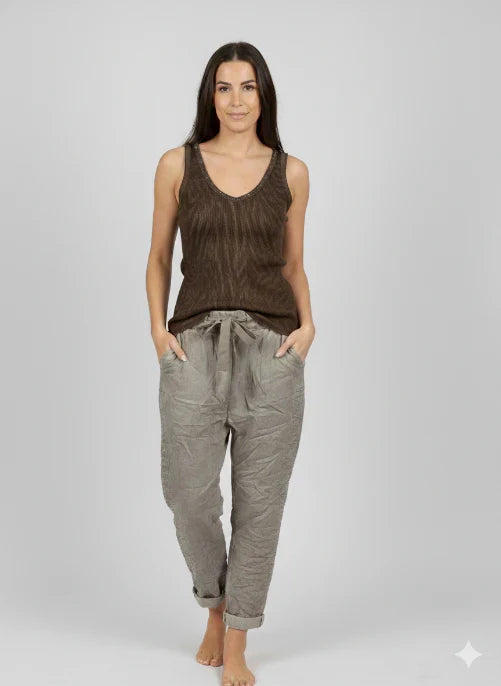 Sequin Tank Tops V-Neck