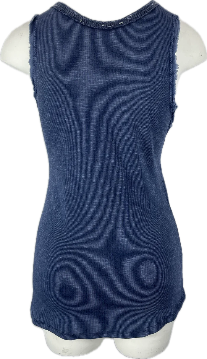 Sequin V-Neck Tank Tops-Assorted)