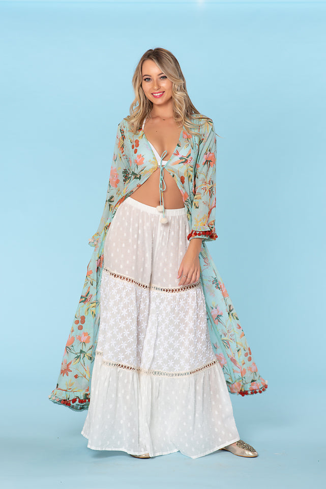 Set. 2 piece, boho duster and pants