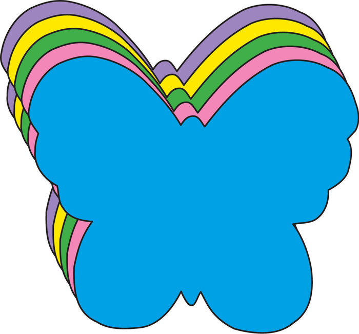Multicolor butterfly cut-outs, 5.5 inches, 31 acid-free pieces