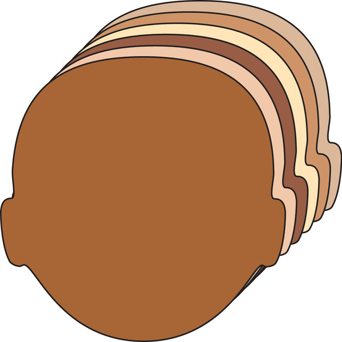 Multicultural face cut-outs pack