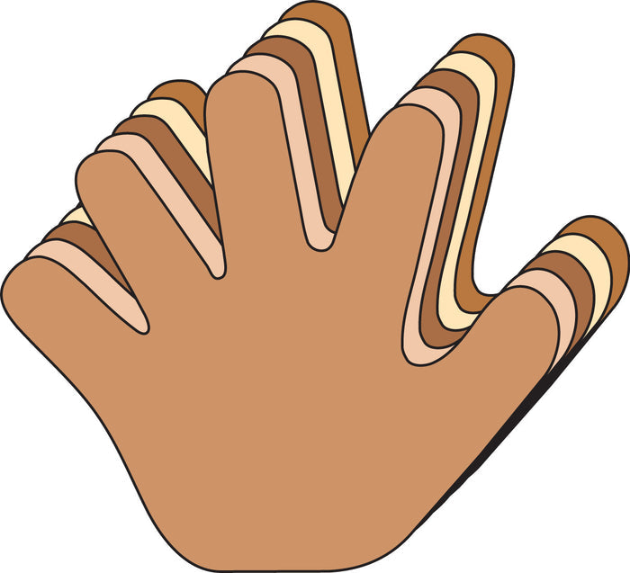 Multicultural hand cut-outs pack