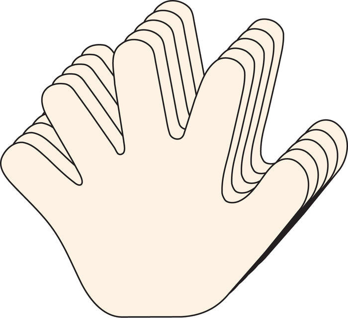 Hand Single Color Creative Cut-Outs, 5.5" - Creative Shapes Etc.