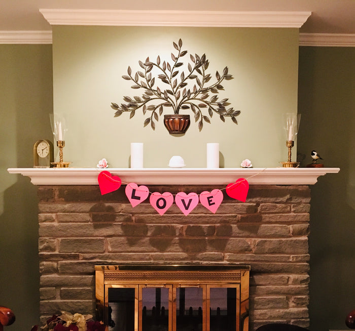 Heart Large Tri-Color Creative Cut-Outs Paper Decoration Pack