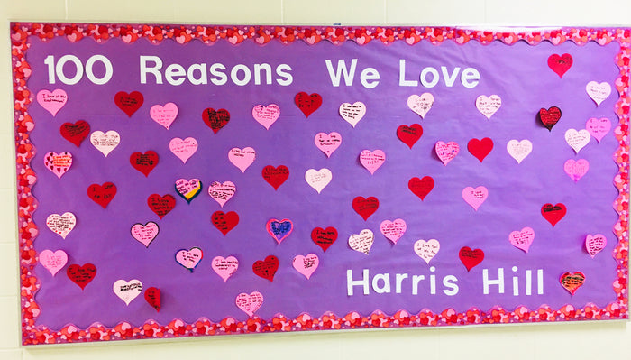 Heart Large Tri-Color Creative Cut-Outs Holiday Classroom Crafts
