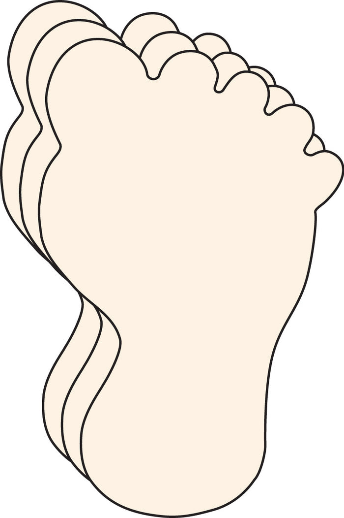 Large Single Color Creative Cut-Out - Foot - Creative Shapes Etc.