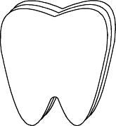 Large Single Color Creative Cut-Out - Tooth - Creative Shapes Etc.