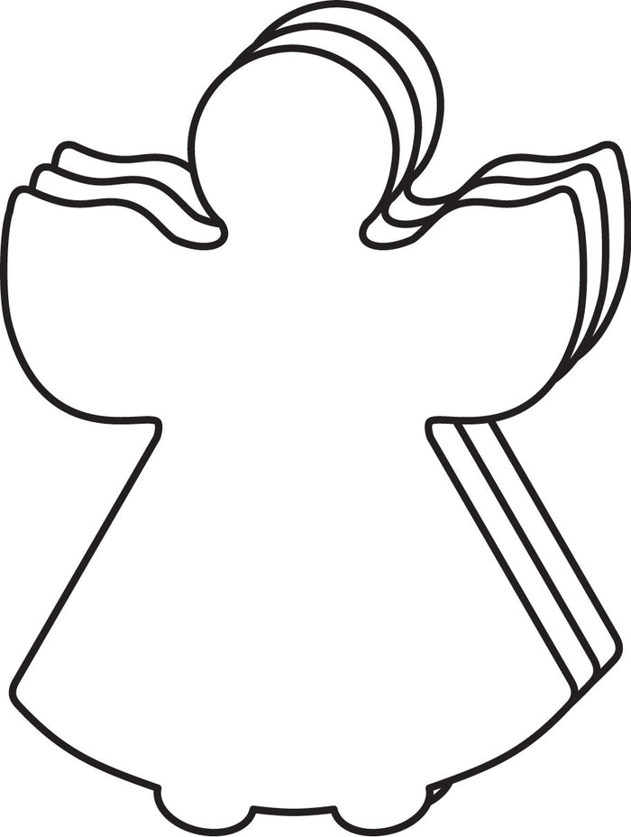 Large Single Color Cut-Out Angel in white