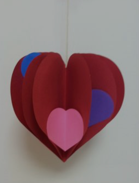 Minimalist heart cut-out piece