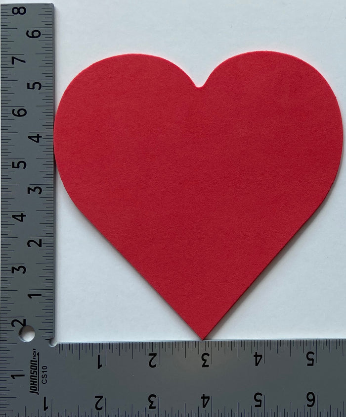 Plain color heart cut-out