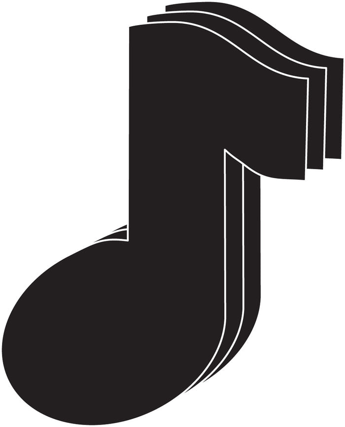 Large Single Color Cut-Out - Music Note - Creative Shapes Etc.