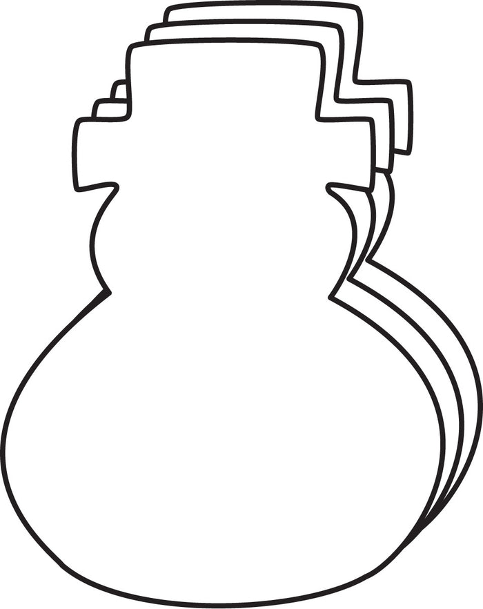 Large Single Color Cut-Out - Snowman - Creative Shapes Etc.