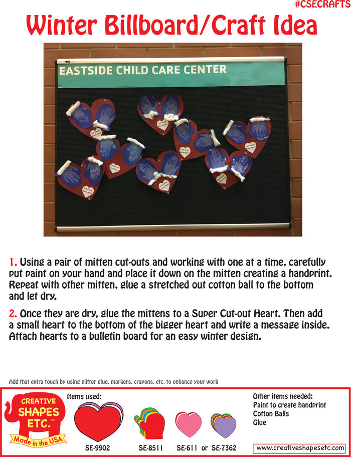 Mitten Assorted Color Creative Cut-Outs- 5.5" - Creative Shapes Etc.