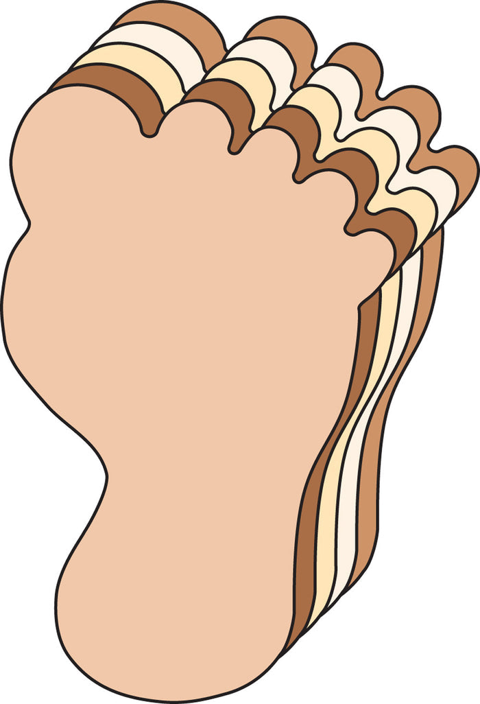 Large Multicultural Cut-Out - Foot - Creative Shapes Etc.