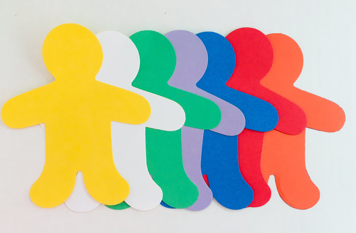 Person Large Assorted Color Creative Cut-Outs- 5.5" - Creative Shapes Etc.