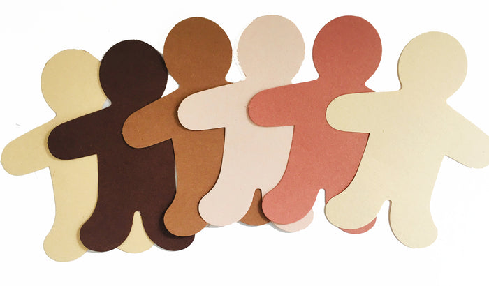 Diverse creative person cut-out