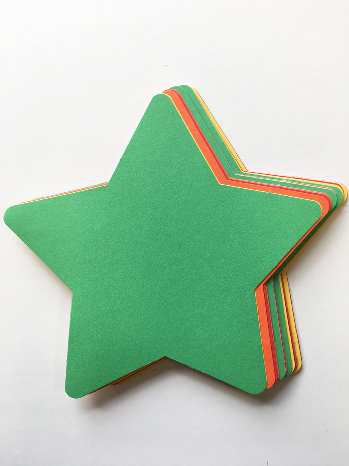 Assorted color stars perfect for space themes and student rewards