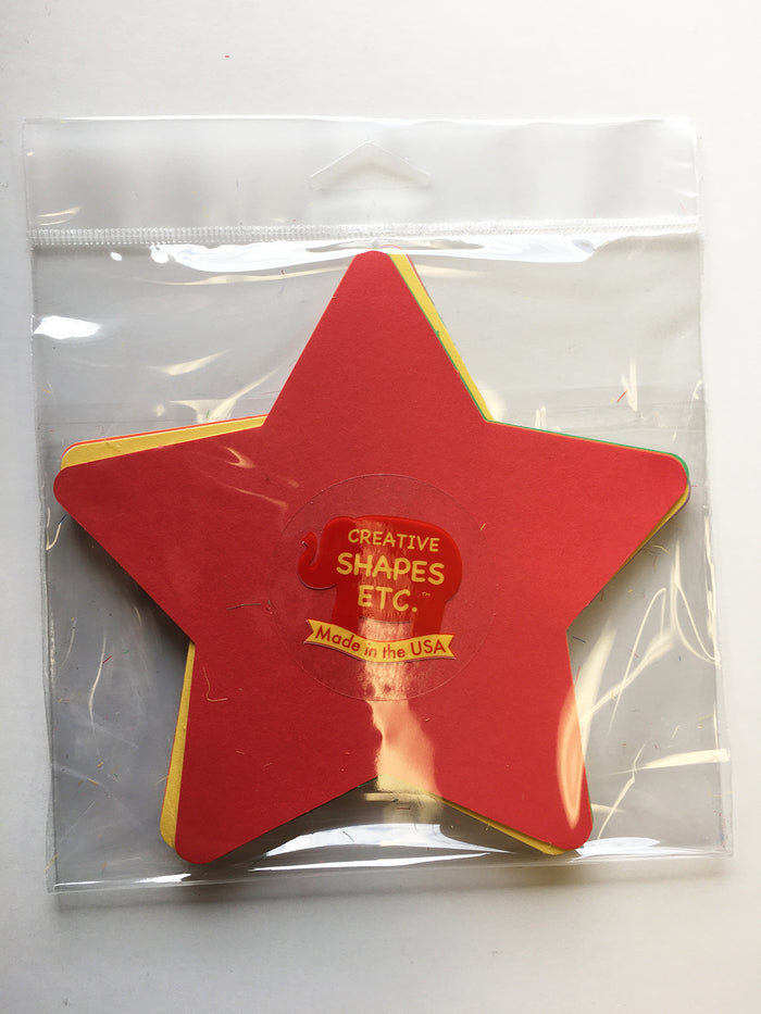 Bright paper stars ideal for crafts, teaching, and learning fun