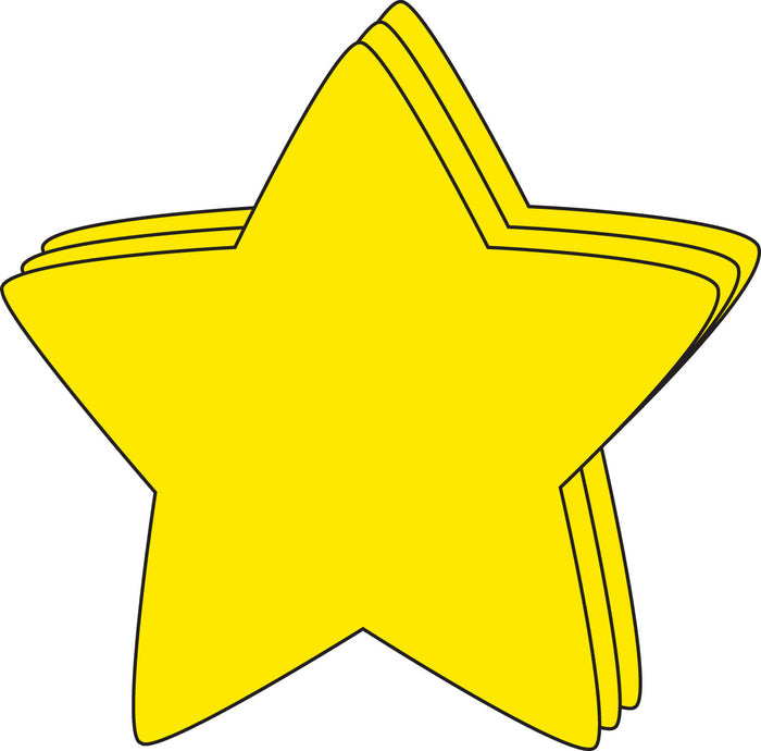 Bright star cut-outs for bulletin board decor and craft fun