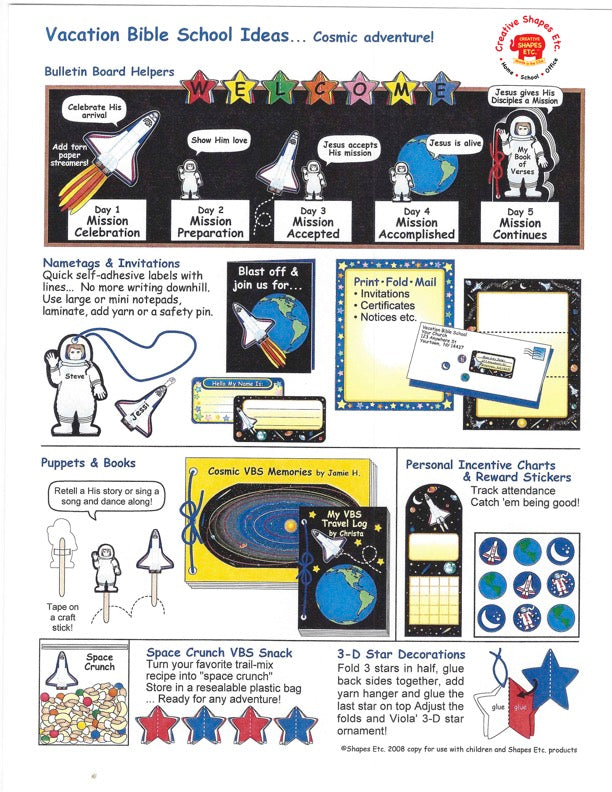 Star Tri-Color Creative Cut-Outs- 5.5" - Creative Shapes Etc.