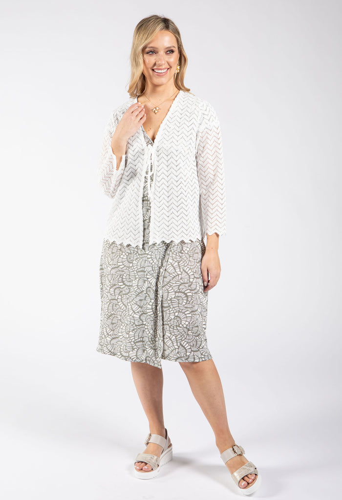 Shell Print Wrap Dress
