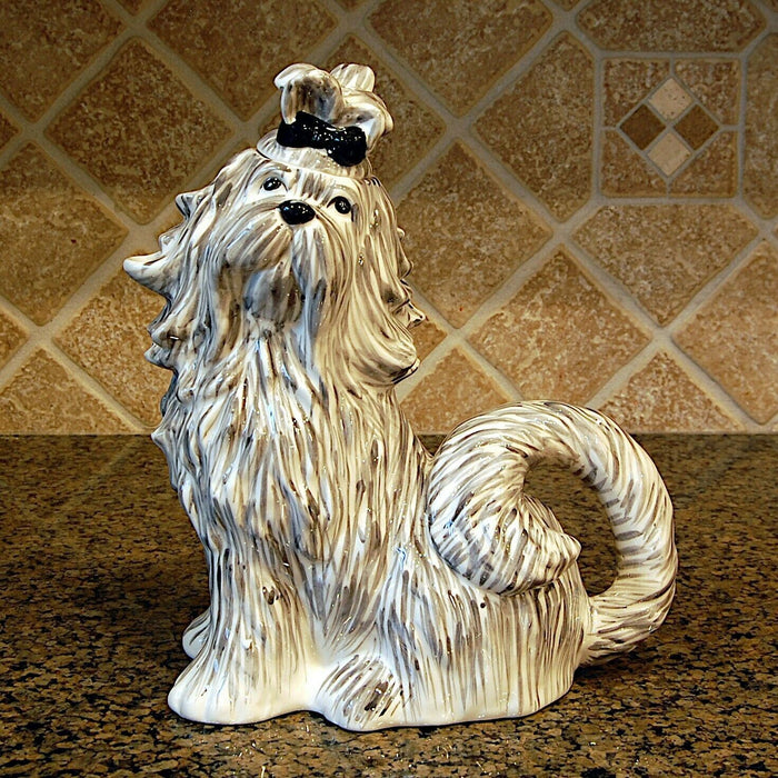Shih Tzu Dog Teapot Collectible Animal Ceramics Tea Pot by Blue Sky Clayworks