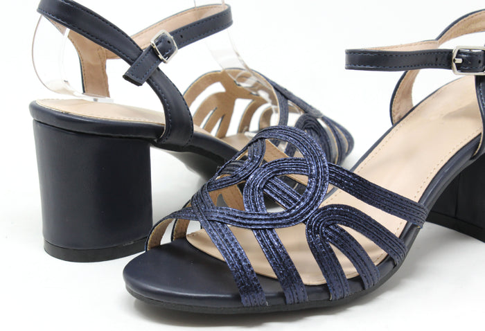 Shimmer Multi Strap Heel