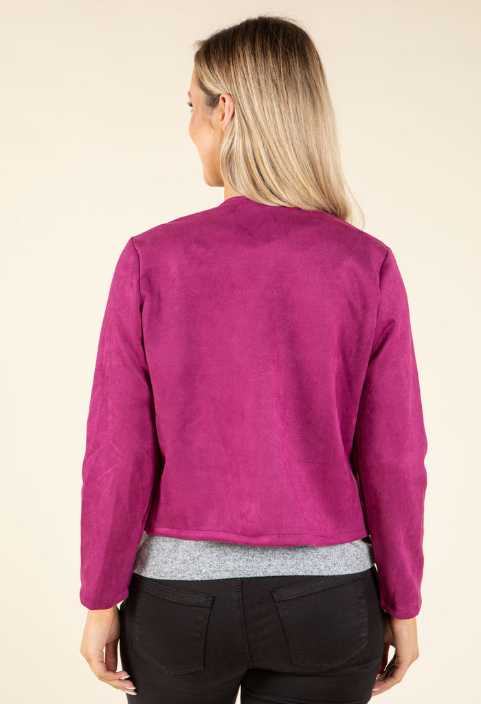 Short Faux Suede Jacket