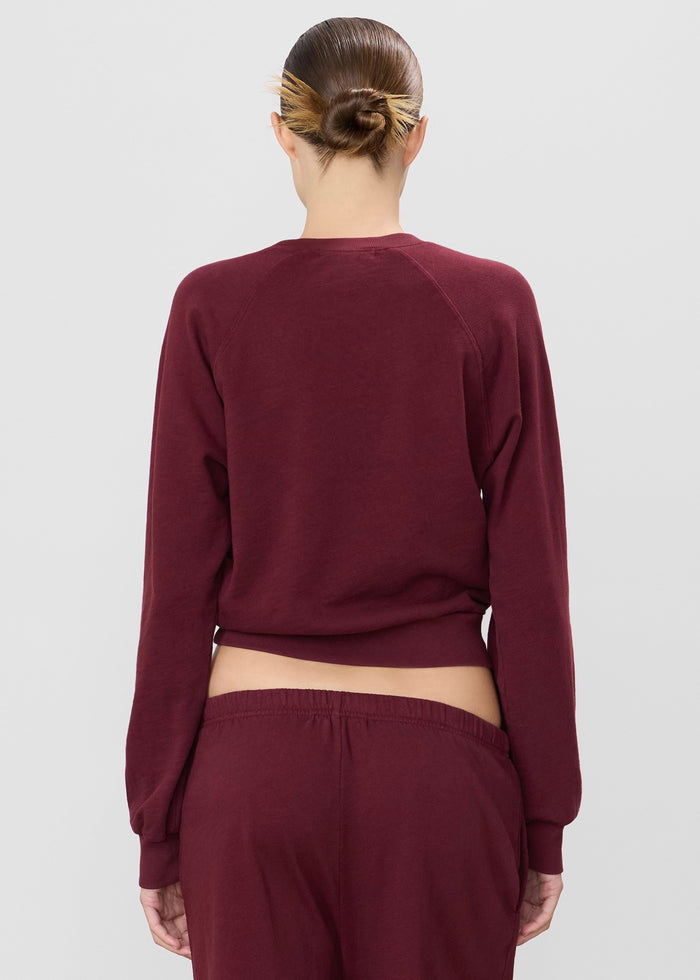 Shrunken Raglan Sweatshirt (Oxblood)