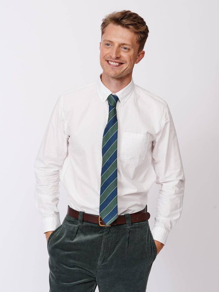 Aubin Stripe Silk Tie | Ties