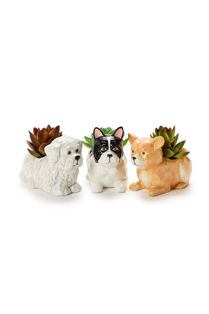 Sitting Dog Mini Cachepot