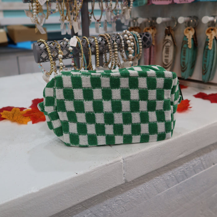 Small Checkered Toiletry Bag