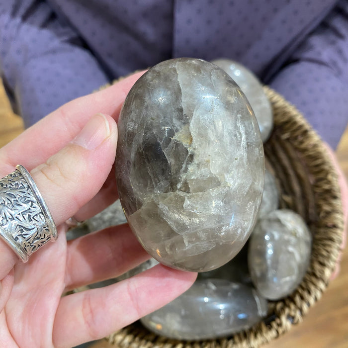 Smokey Quartz Palm Stone