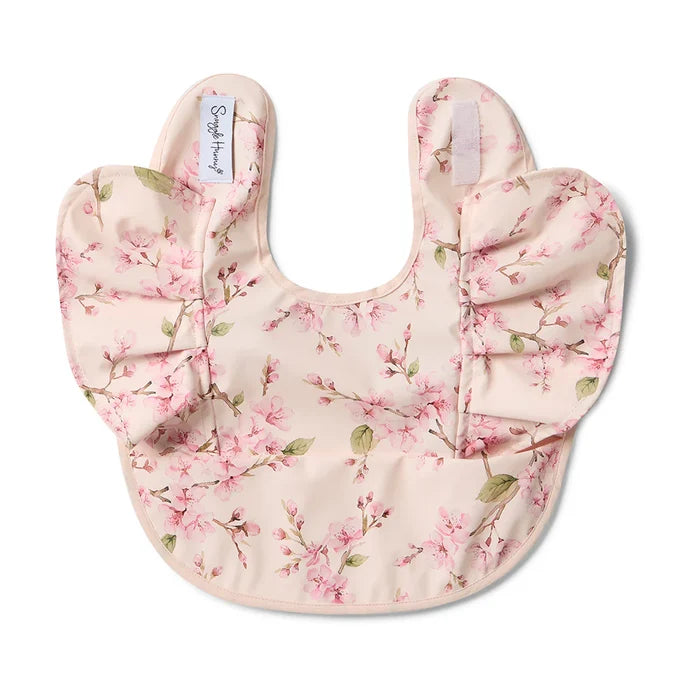 Snuggle Hunny Cherry Blossom Frill Snuggle Bib