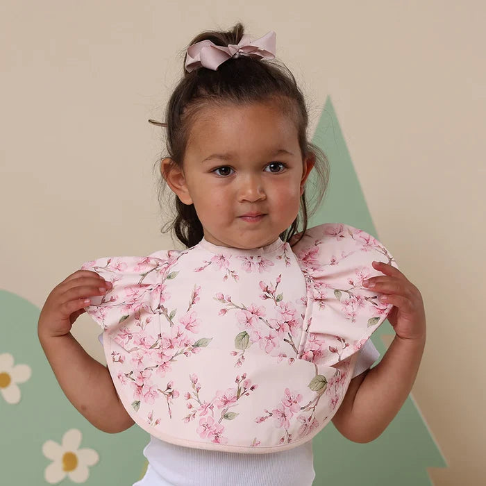 Snuggle Hunny Cherry Blossom Frill Snuggle Bib