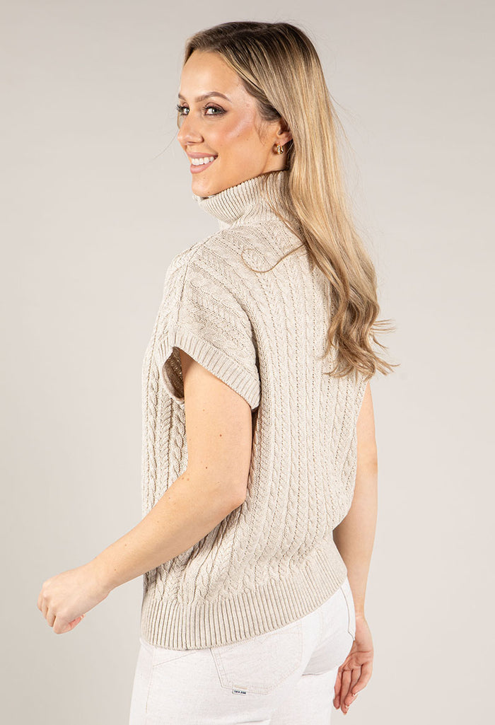 Soft Cable Knit Sweater Vest