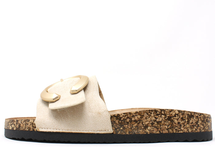 Soft Gold Buckle Slides