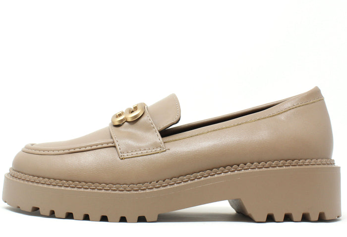 Soft Golden Buckle Loafer