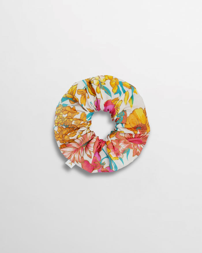 Soleil Floral Print Silk Scrunchie - Spring